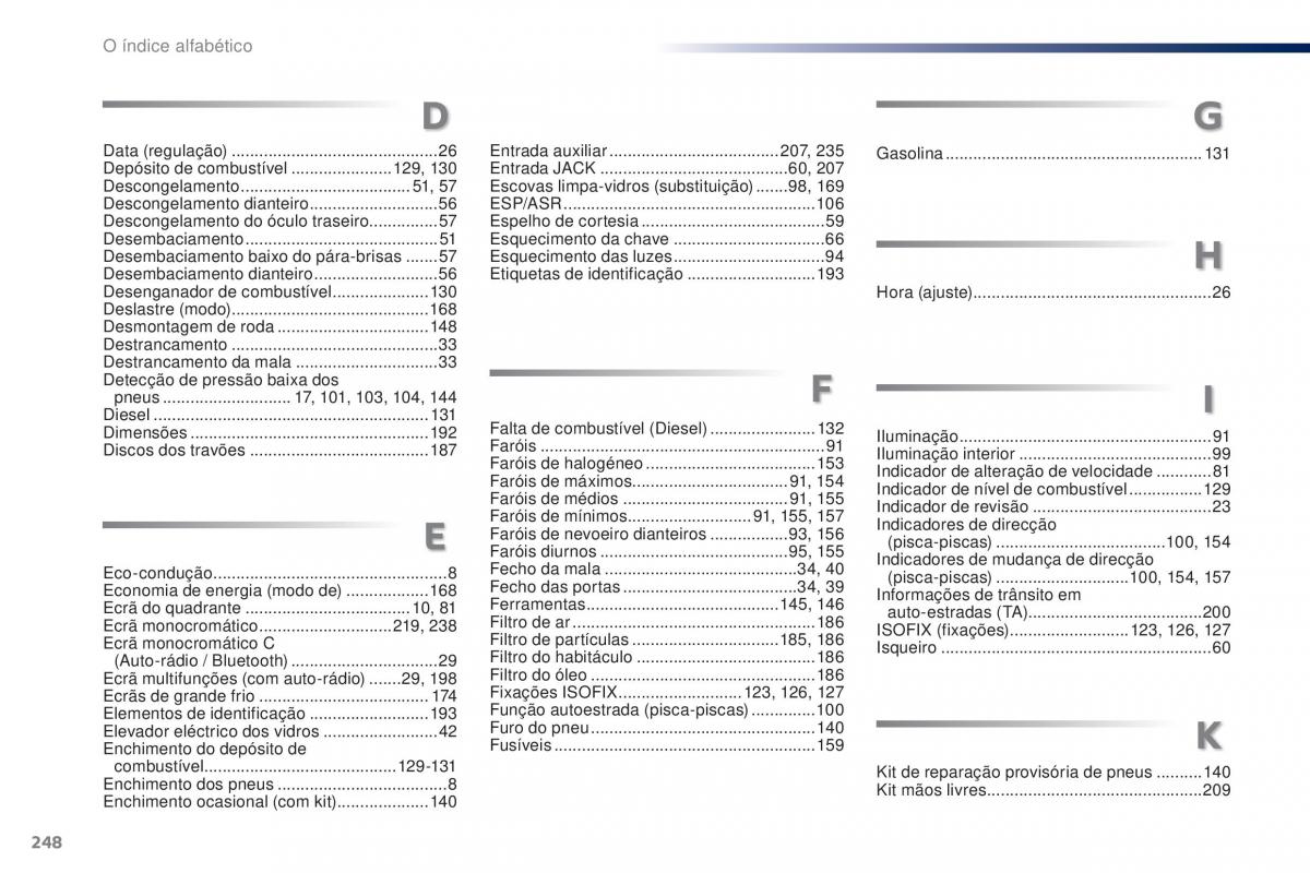 Peugeot 301 manual del propietario / page 250