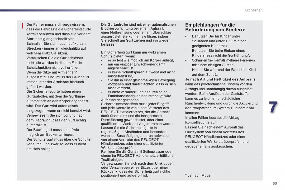 Peugeot 107 Handbuch / page 55