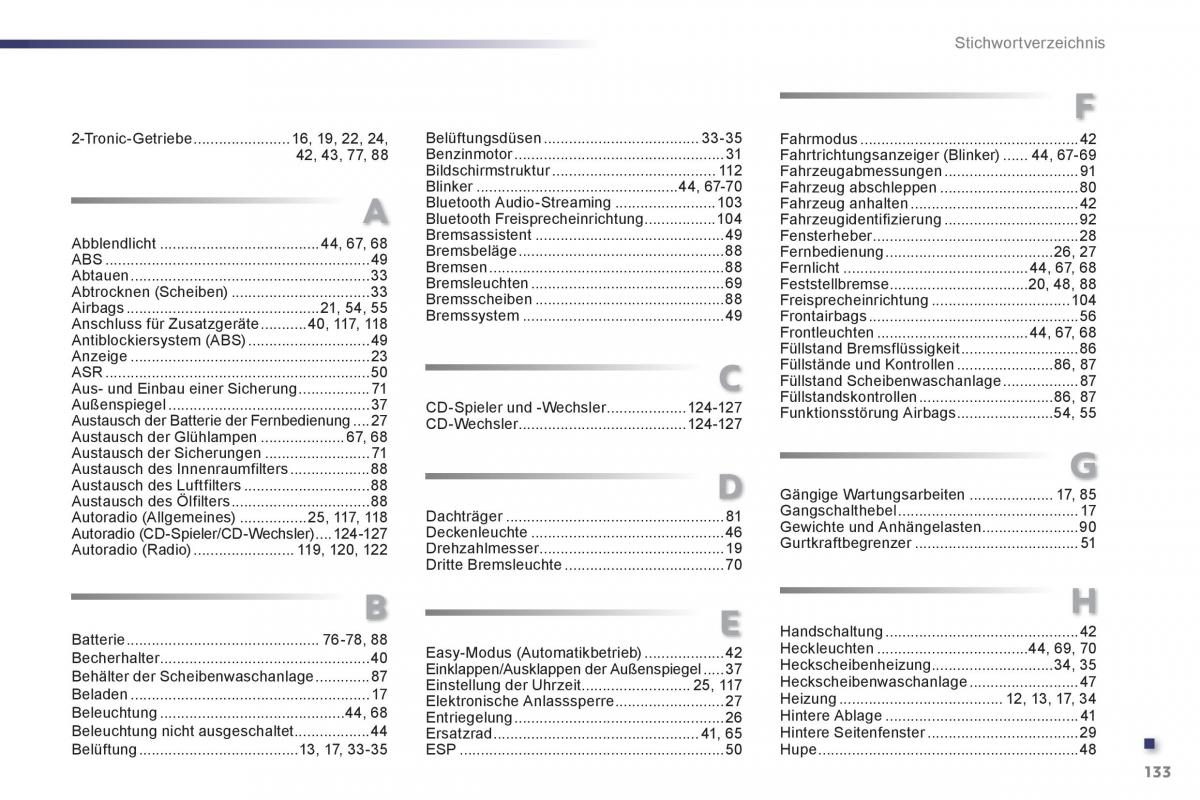 Peugeot 107 Handbuch / page 135