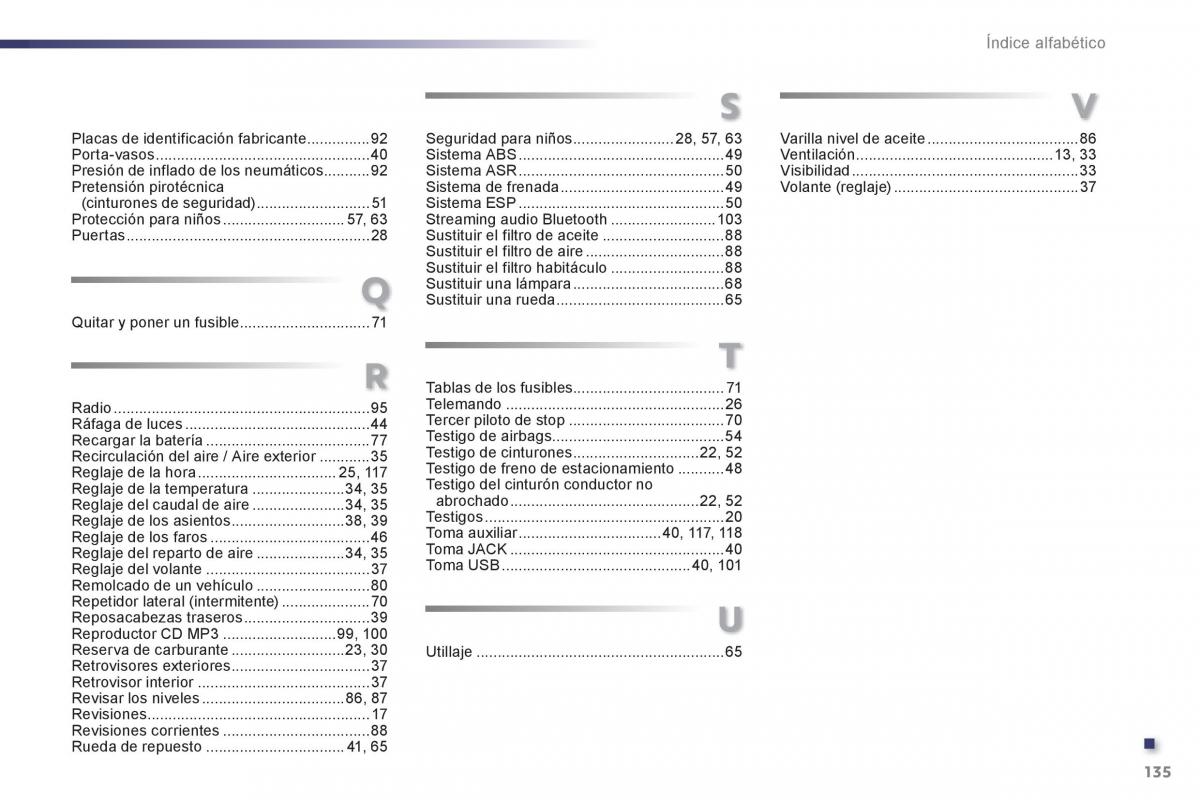 Peugeot 107 manual del propietario / page 137