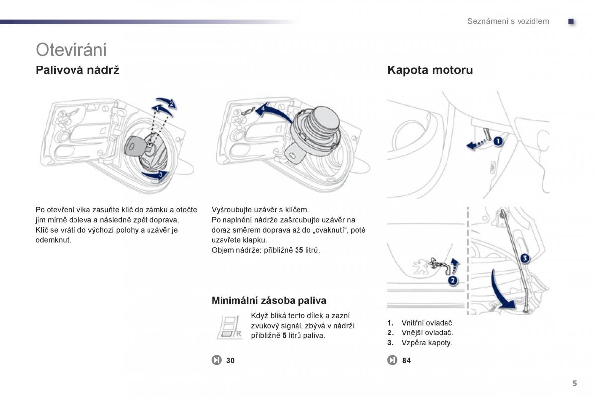 Peugeot 107 navod k obsludze / page 7