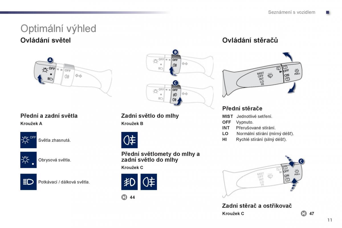 Peugeot 107 navod k obsludze / page 13