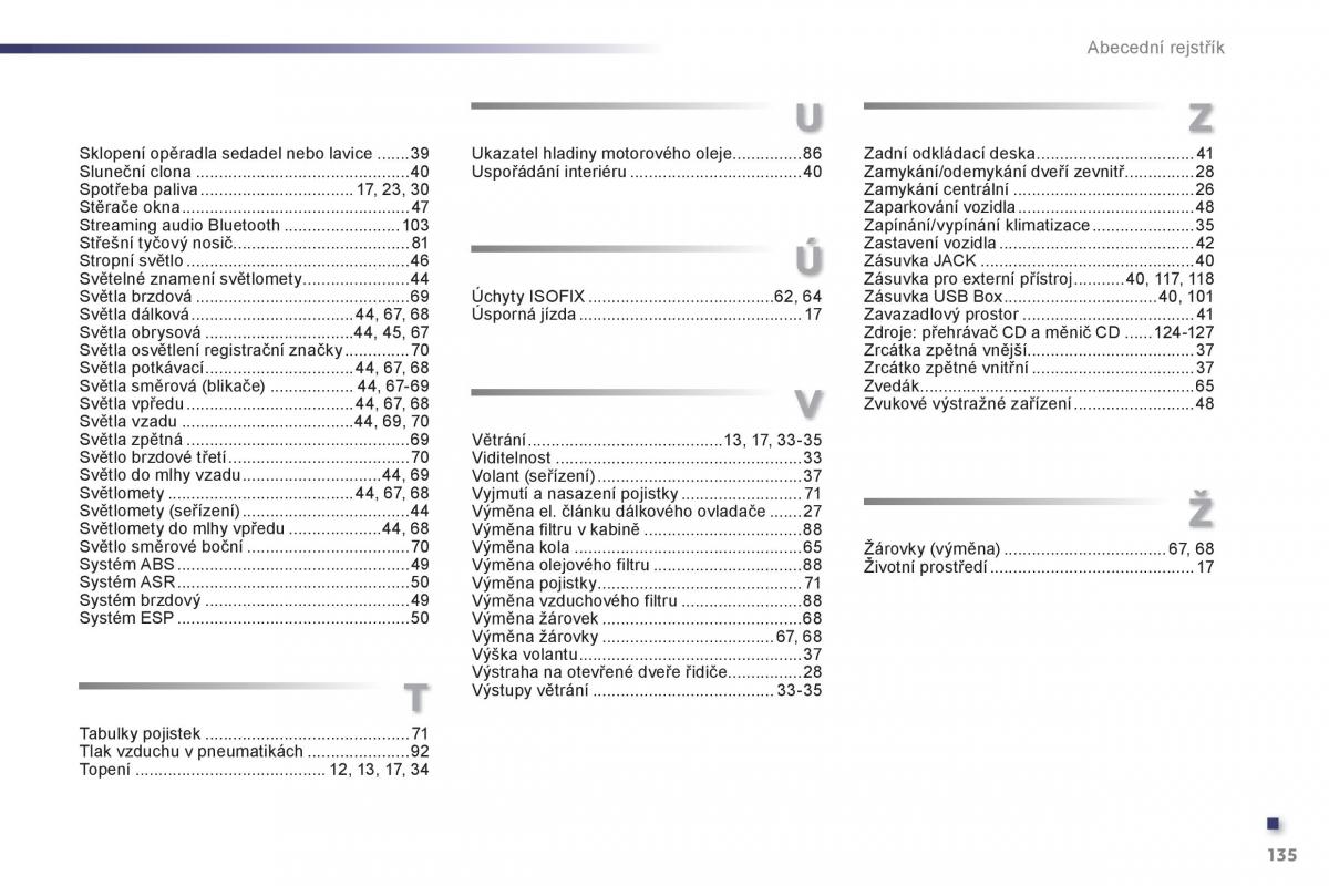 Peugeot 107 navod k obsludze / page 137