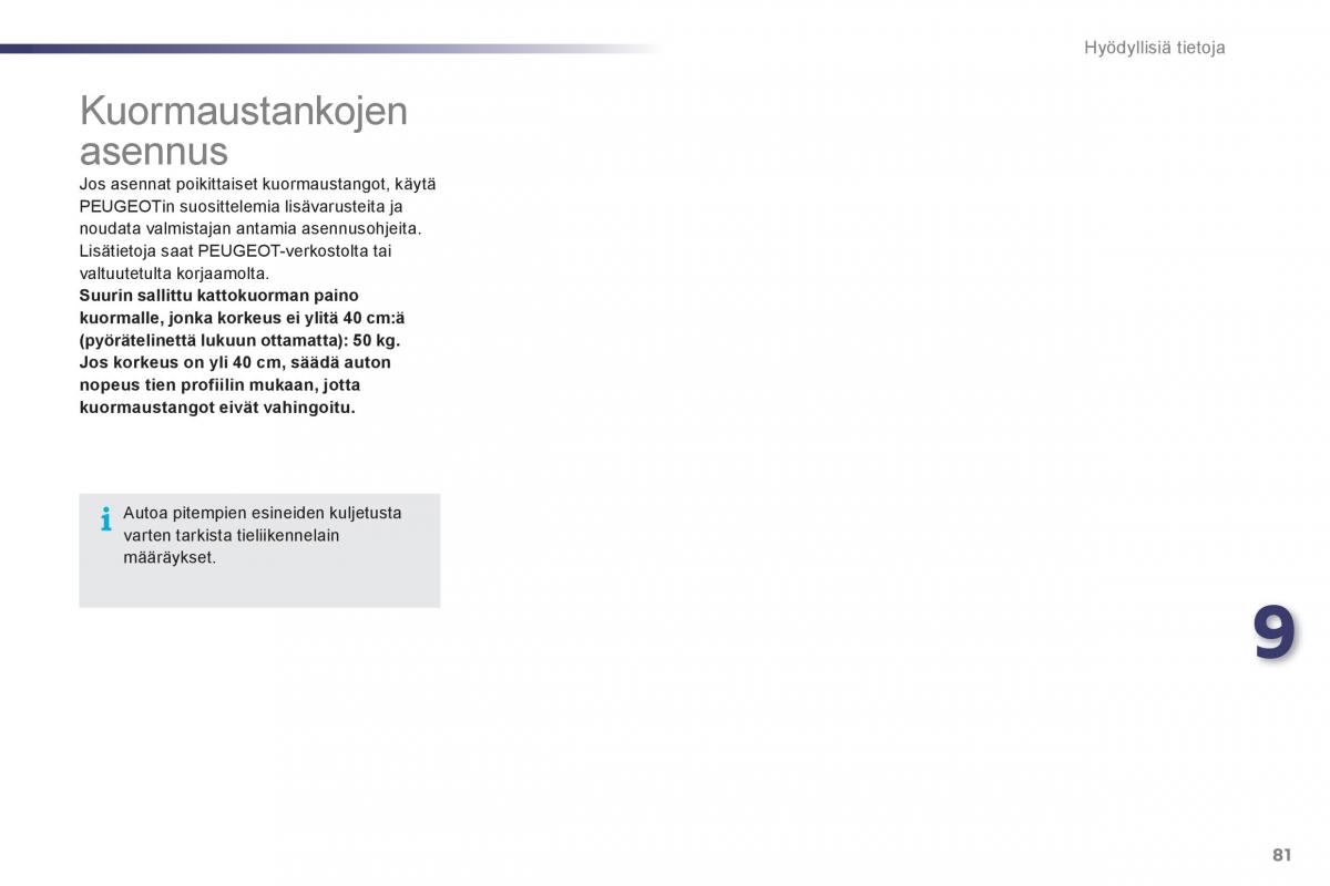 Peugeot 107 omistajan kasikirja / page 83