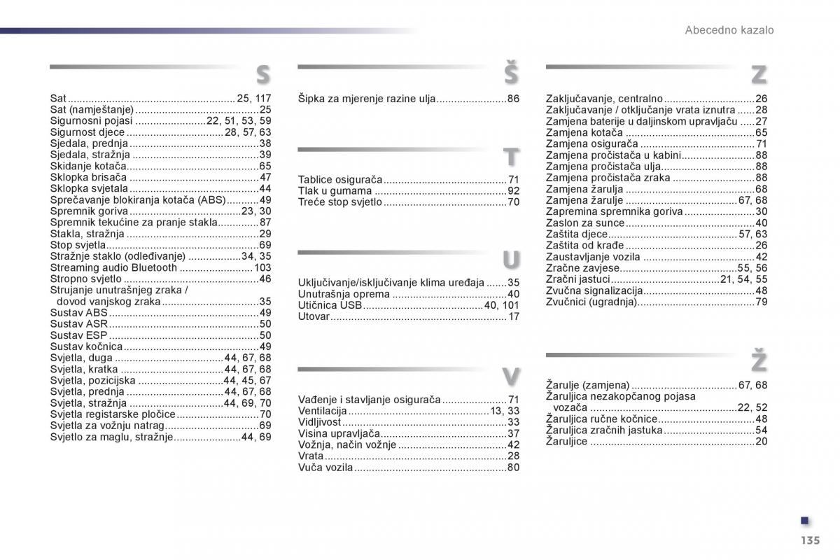 Peugeot 107 vlasnicko uputstvo / page 137