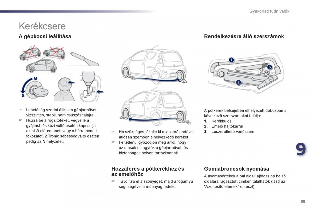 Peugeot 107 Kezelesi utmutato / page 67