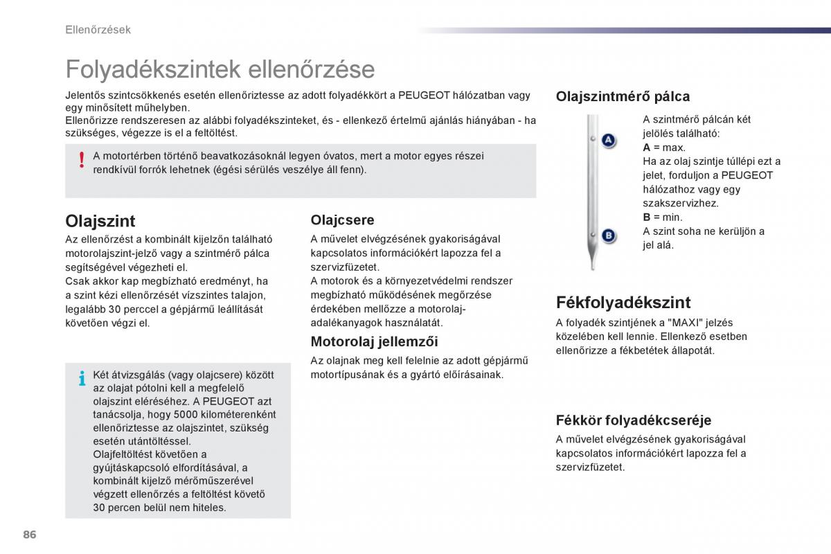 Peugeot 107 Kezelesi utmutato / page 88