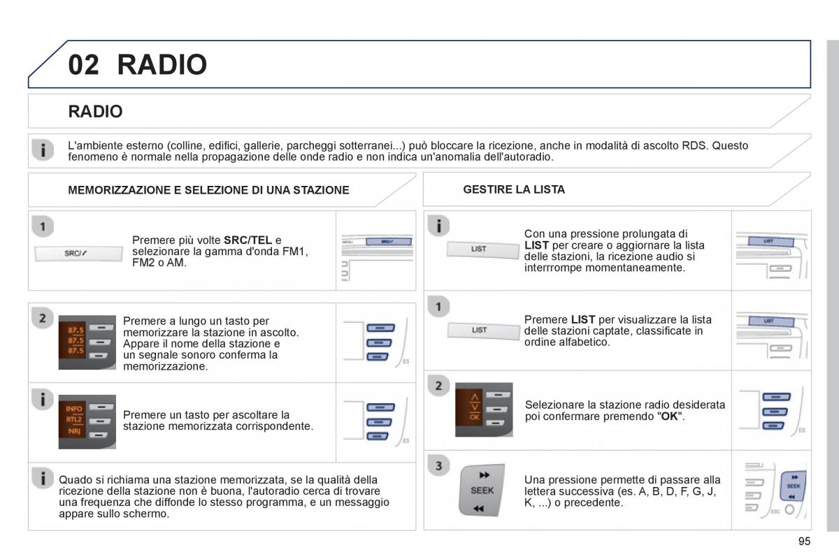 Peugeot 107 manuale del proprietario / page 97