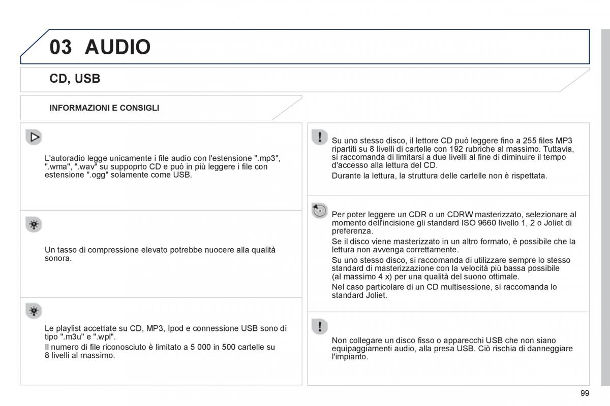 Peugeot 107 manuale del proprietario / page 101