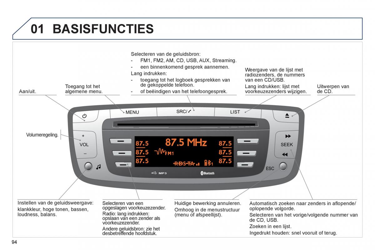 Peugeot 107 handleiding / page 96