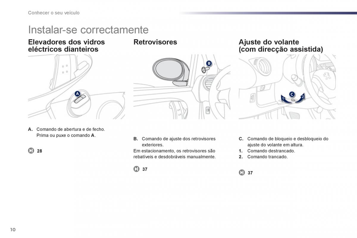 manuel du propriétaire Peugeot 107 manual del propietario / page 12