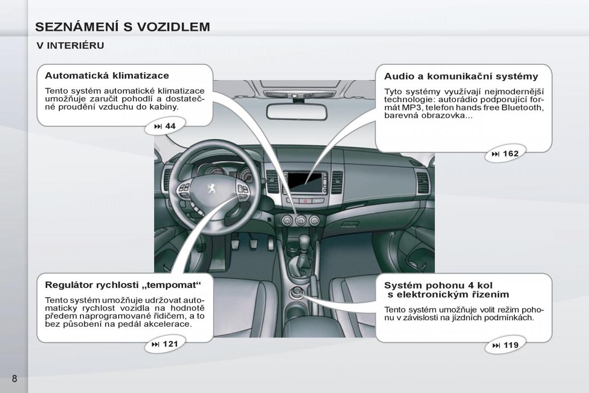 manuel du propriétaire Peugeot 4007 navod k obsludze / page 10