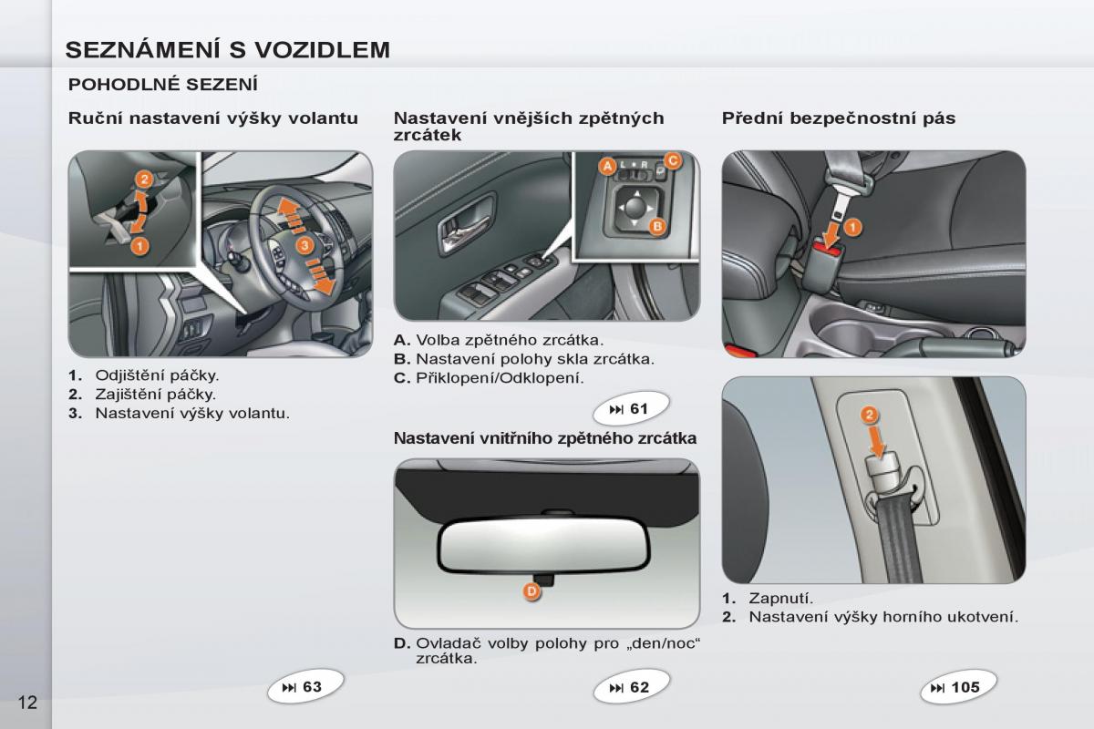 manual de usuario Peugeot 4007 navod k obsludze / page 14