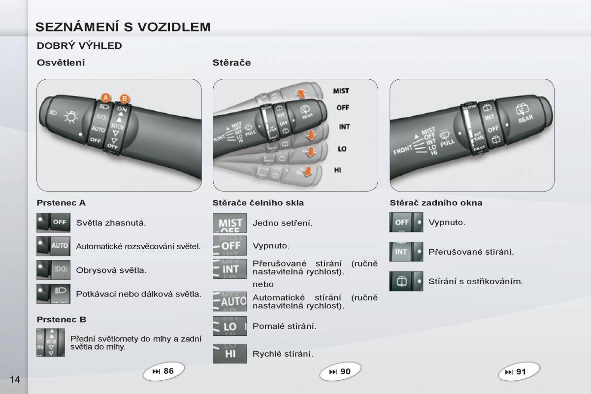 manual Peugeot 4007 navod k obsludze / page 16