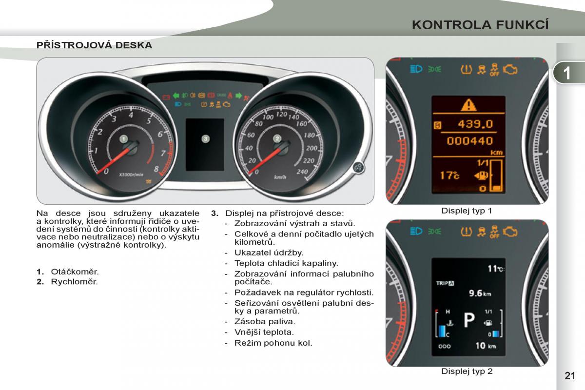 manuel du propriétaire Peugeot 4007 navod k obsludze / page 23