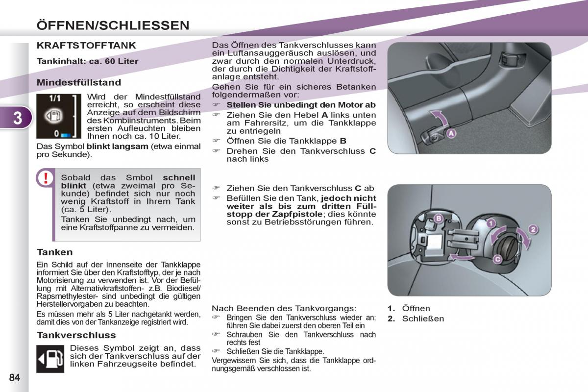 Peugeot 4007 Handbuch / page 86