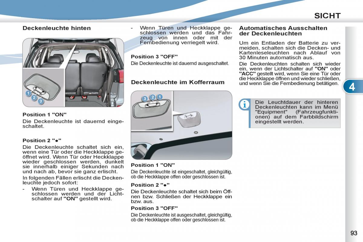 Peugeot 4007 Handbuch / page 95