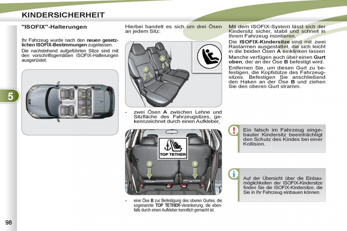 Peugeot 4007 Handbuch / page 100