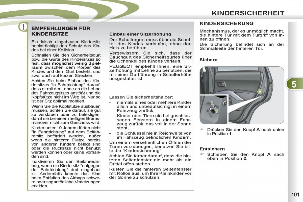 Peugeot 4007 Handbuch / page 103
