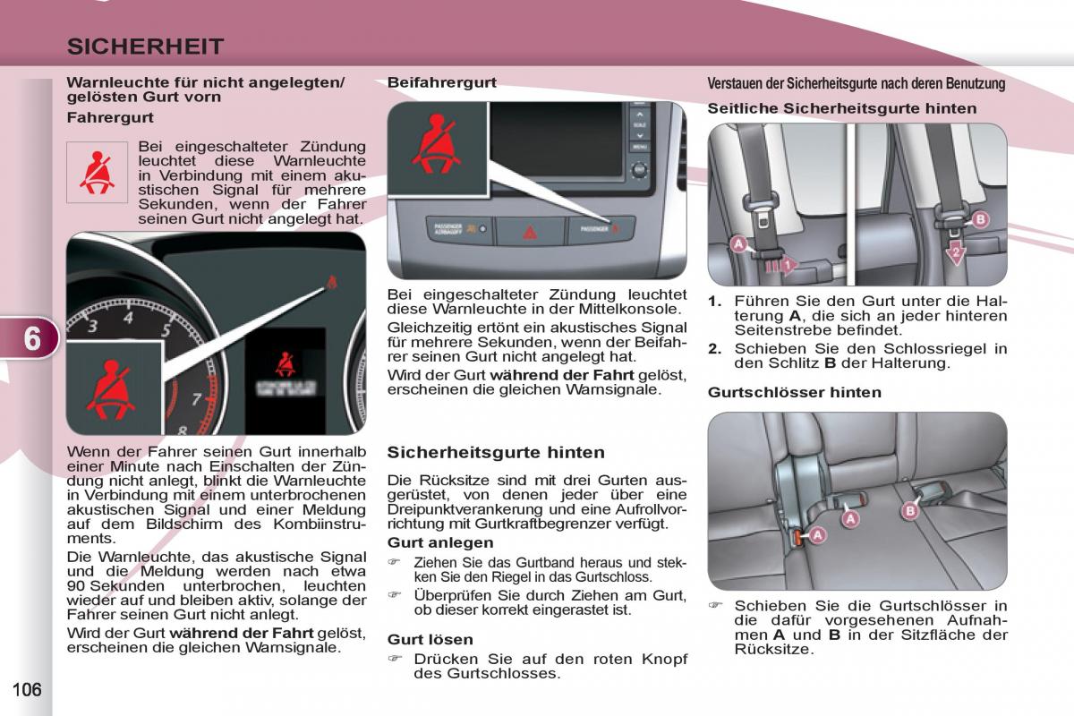 Peugeot 4007 Handbuch / page 108