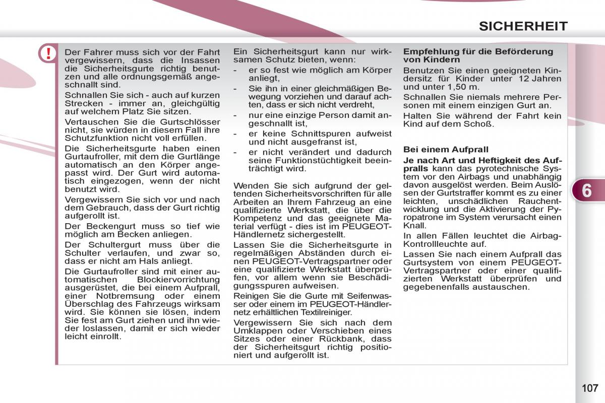 Peugeot 4007 Handbuch / page 109