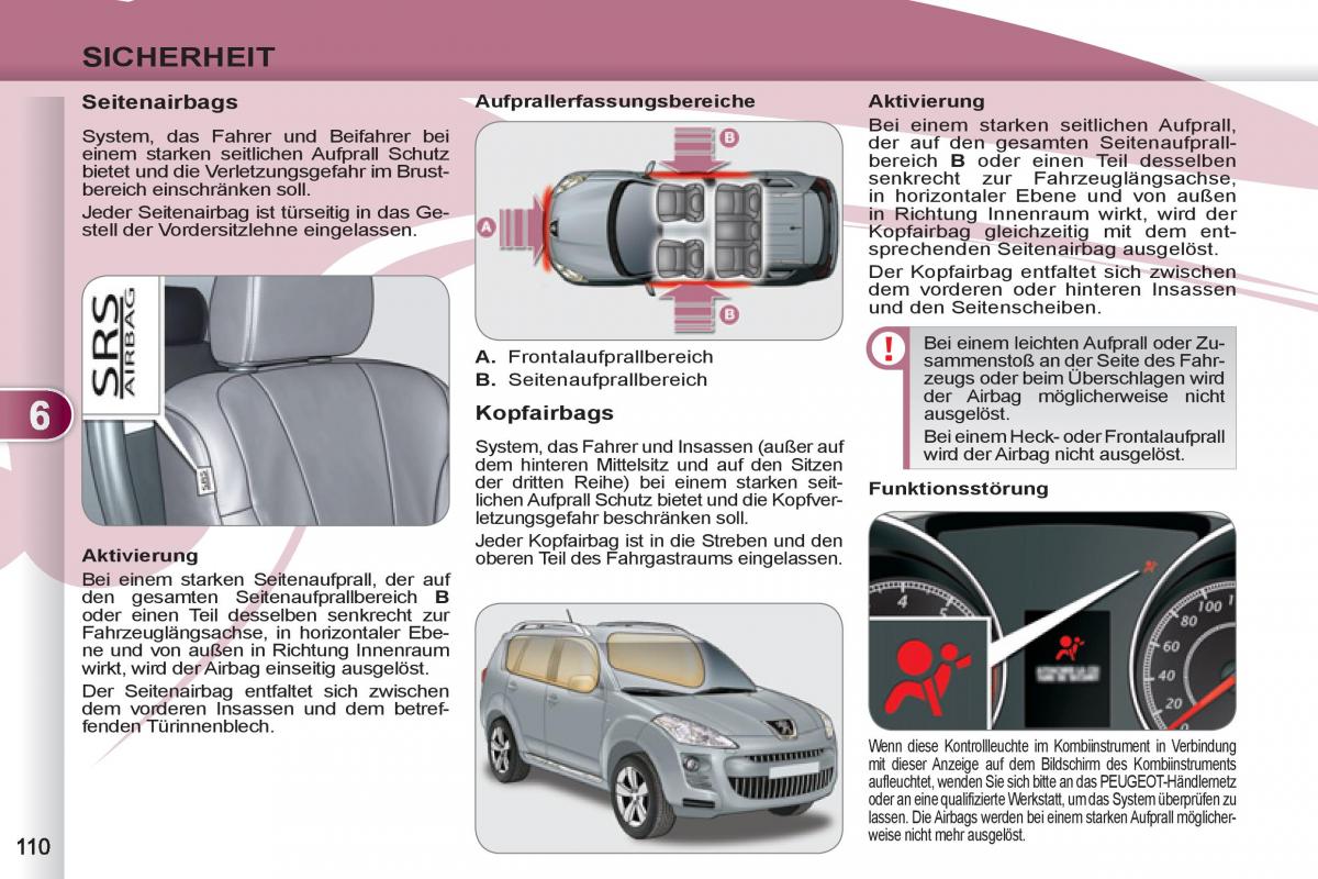 Peugeot 4007 Handbuch / page 112