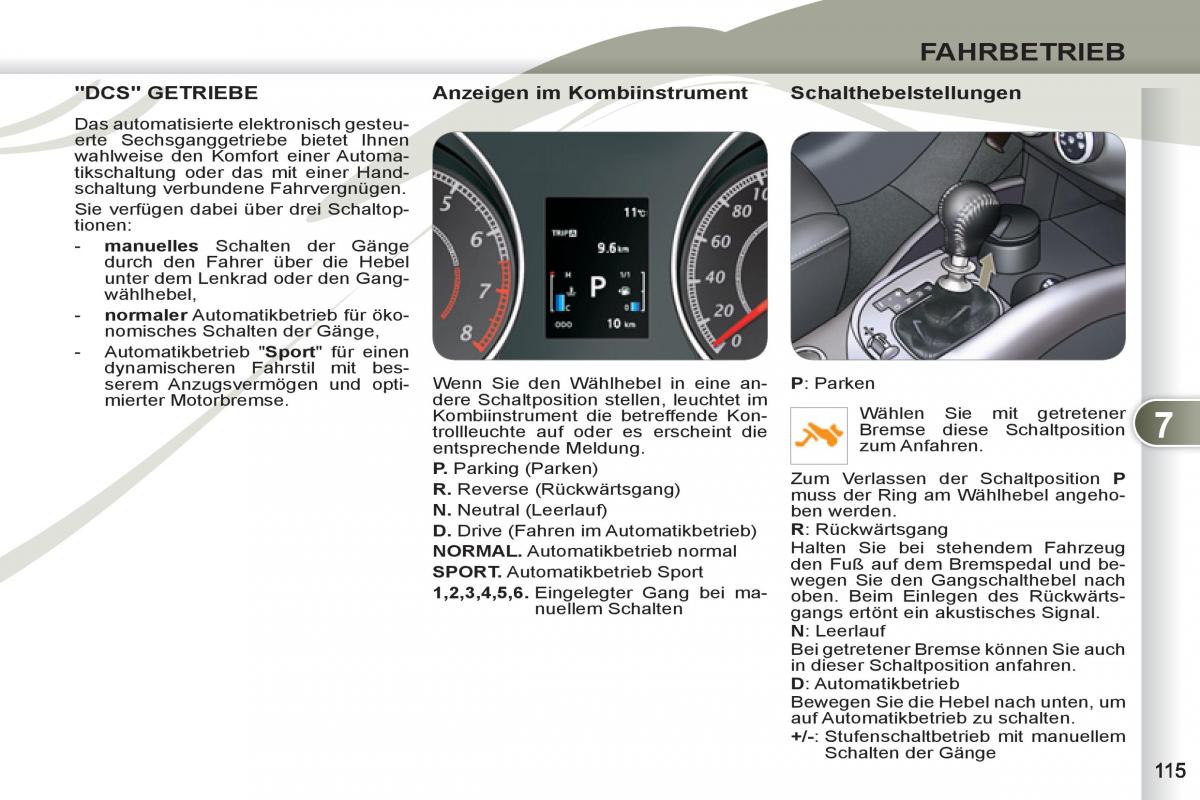 Peugeot 4007 Handbuch / page 117