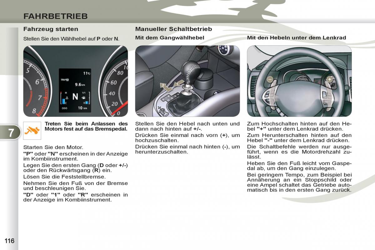 Peugeot 4007 Handbuch / page 118