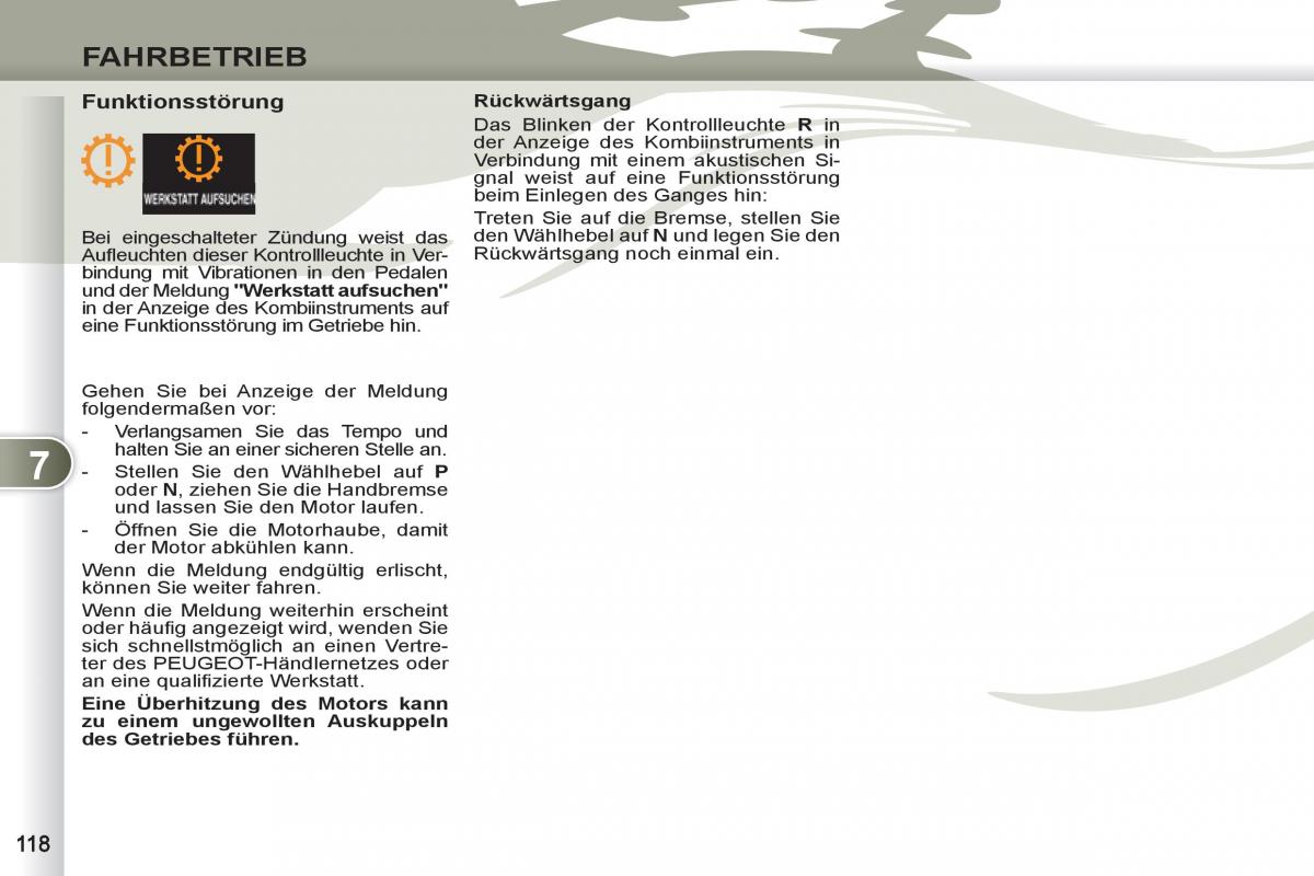 Peugeot 4007 Handbuch / page 120