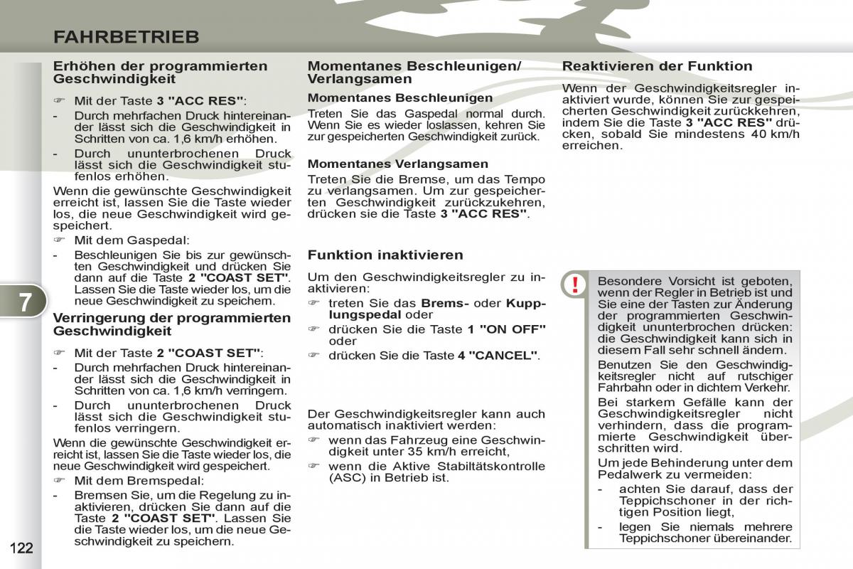 Peugeot 4007 Handbuch / page 124