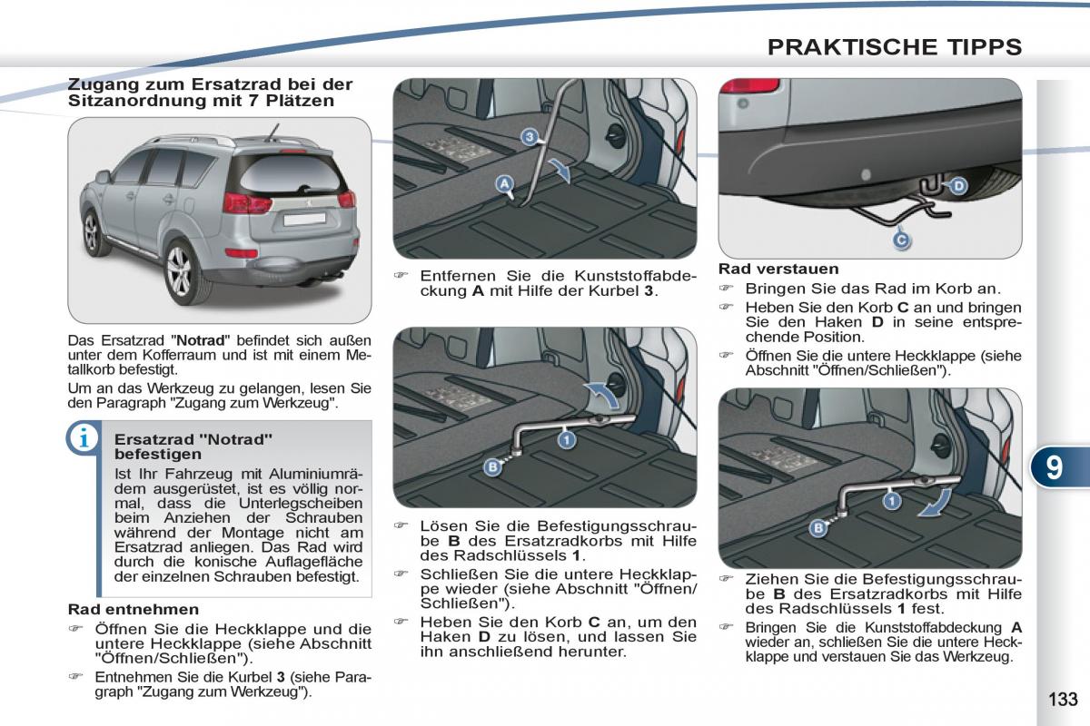 Peugeot 4007 Handbuch / page 135