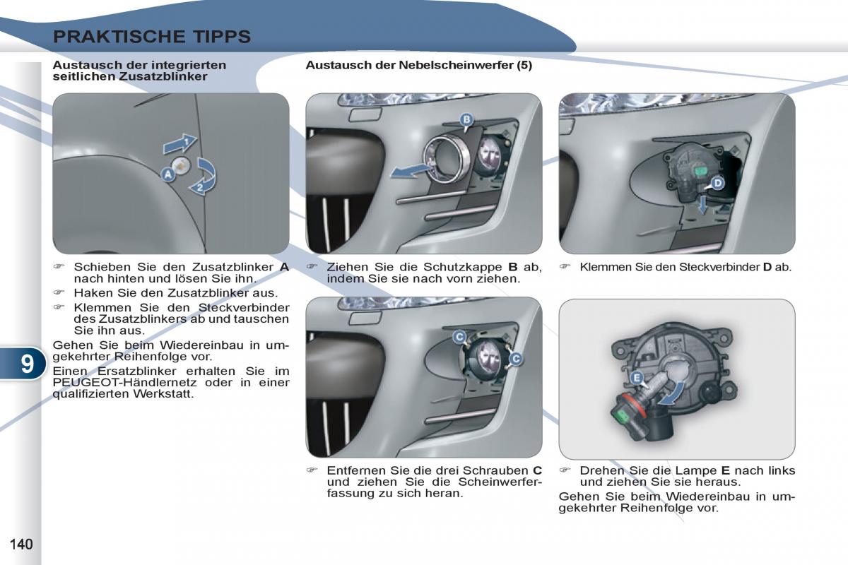 Peugeot 4007 Handbuch / page 142