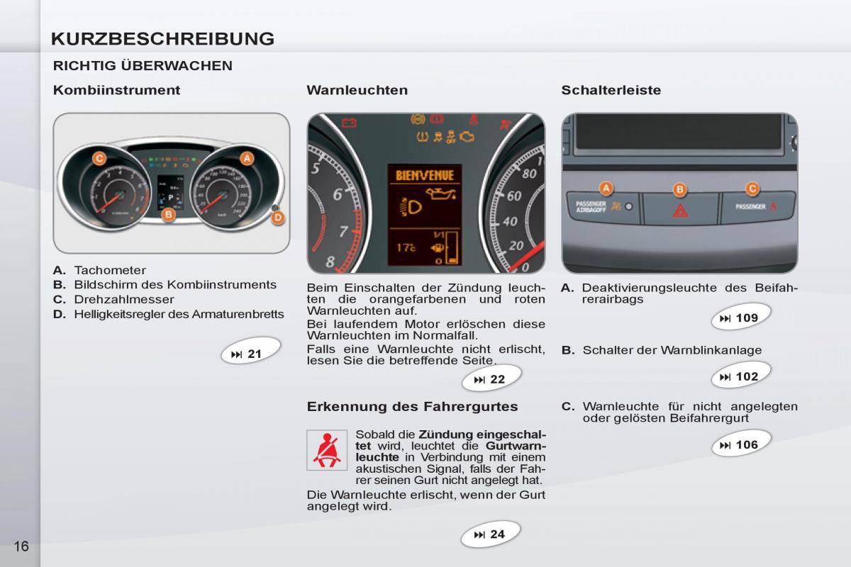 instrukcja obsługi Peugeot 4007 Handbuch / page 18
