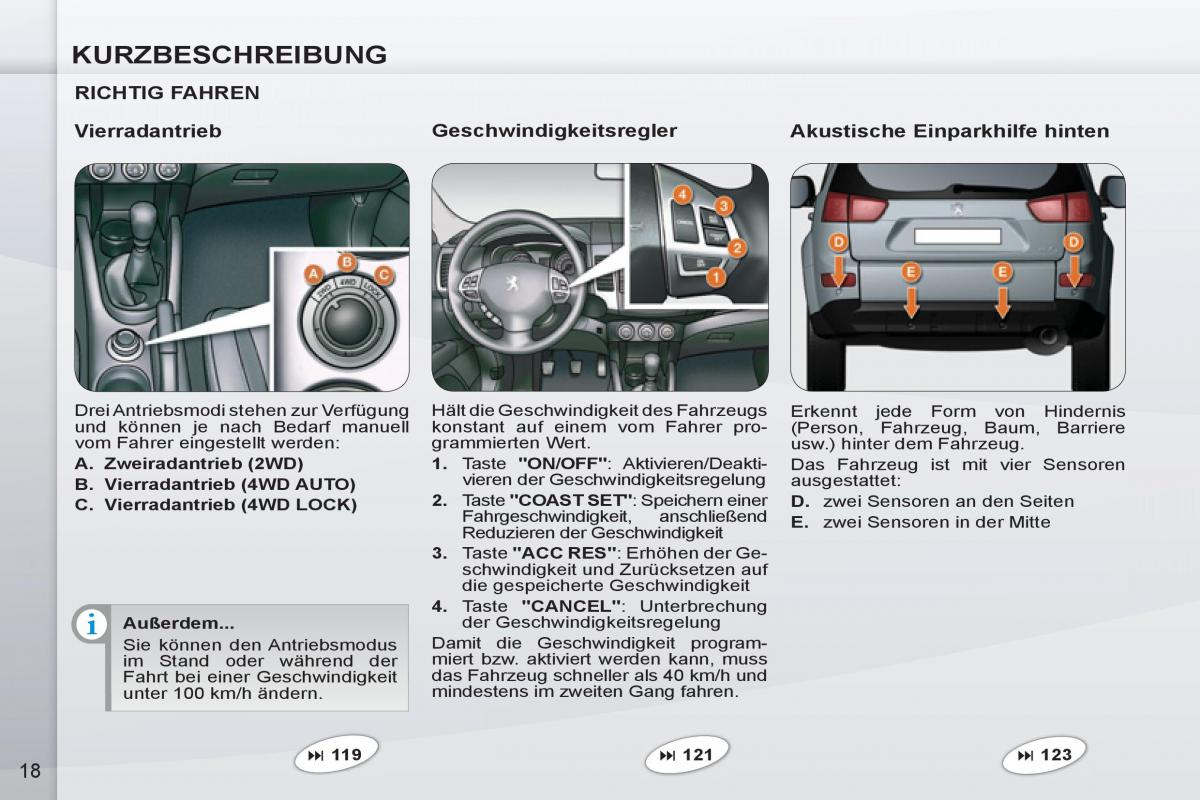 manual  Peugeot 4007 Handbuch / page 20