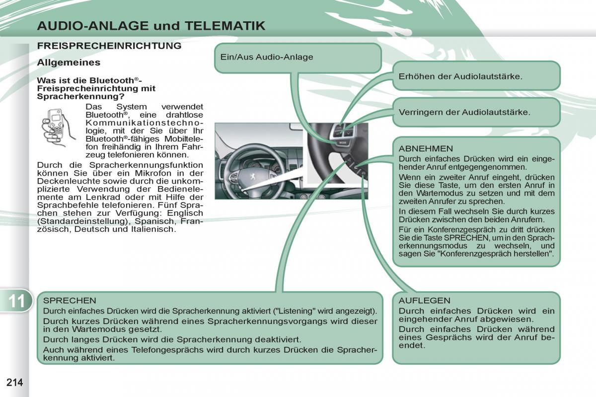 manual de usuario Peugeot 4007 Handbuch / page 216