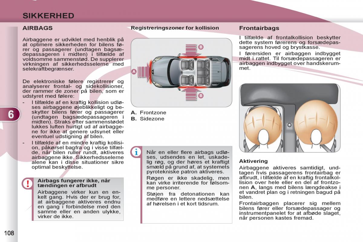 Peugeot 4007 Bilens instruktionsbog / page 110