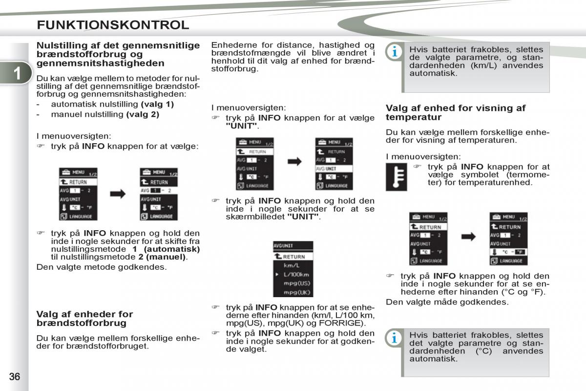 Peugeot 4007 Bilens instruktionsbog / page 38