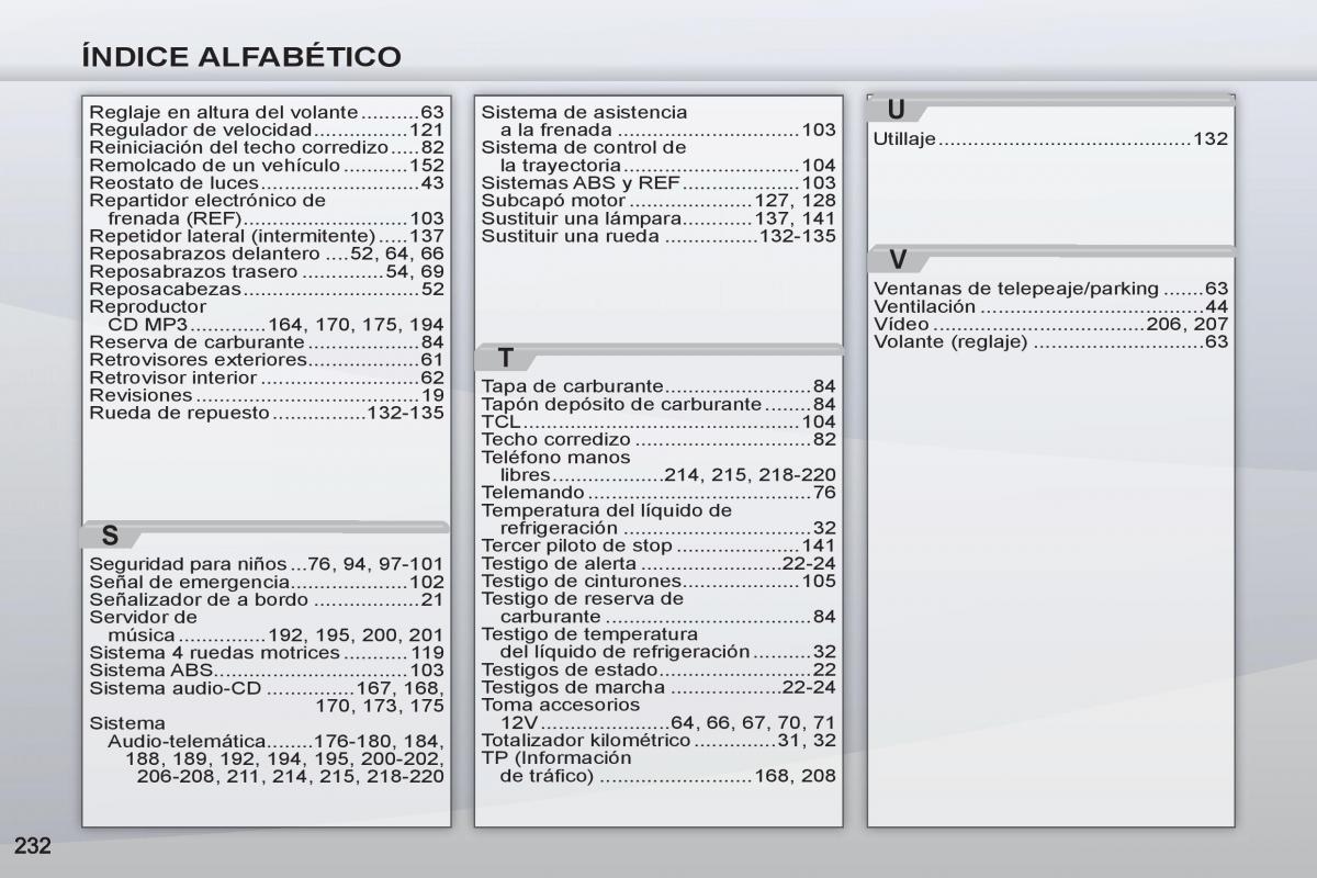 Peugeot 4007 manual del propietario / page 234