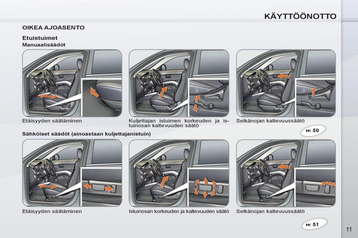 Peugeot 4007 omistajan kasikirja / page 13