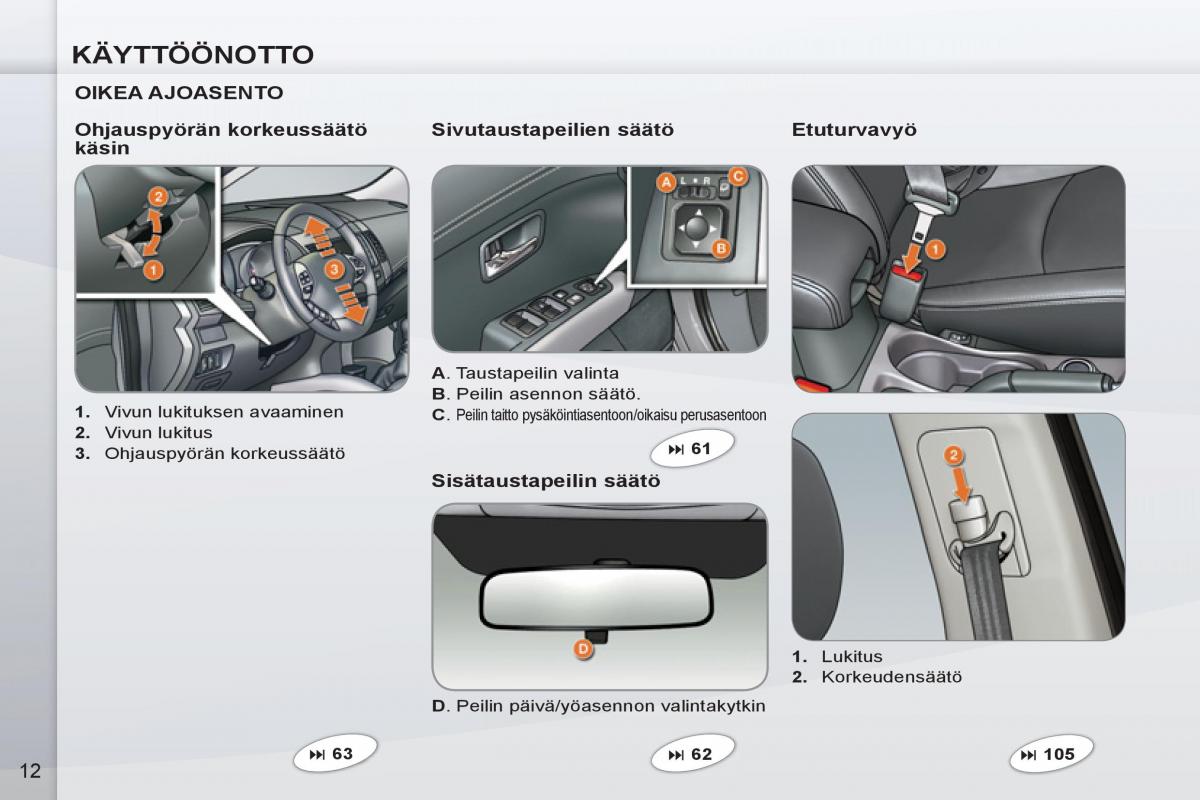 Peugeot 4007 omistajan kasikirja / page 14