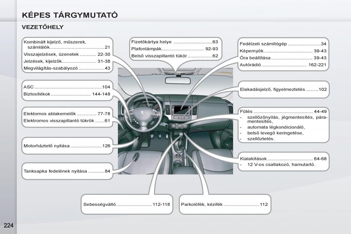 Peugeot 4007 Kezelesi utmutato / page 226