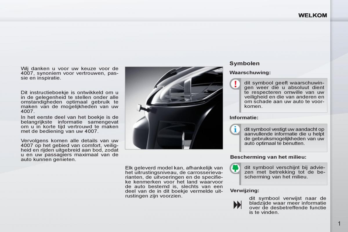 Peugeot 4007 handleiding / page 3