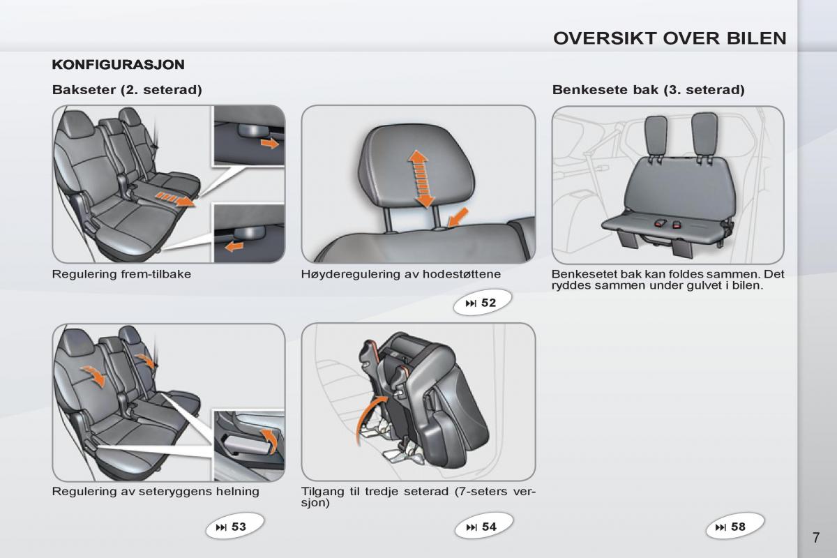 Peugeot 4007 bruksanvisningen / page 9