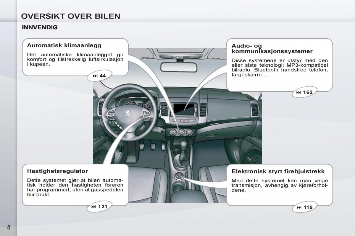 Peugeot 4007 bruksanvisningen / page 10