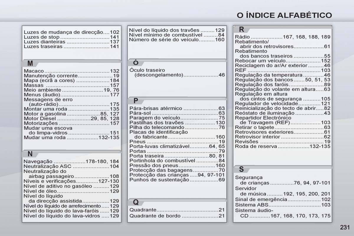 Peugeot 4007 manual del propietario / page 233