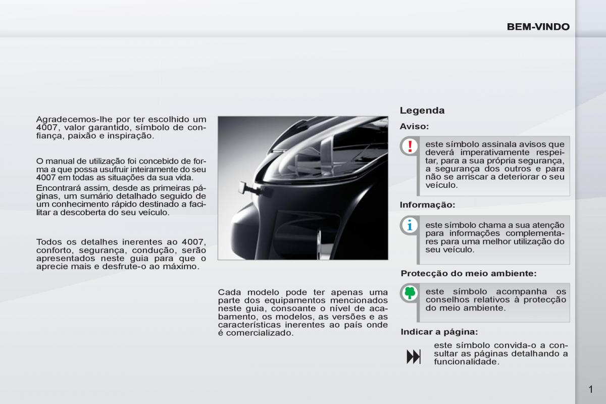 Peugeot 4007 manual del propietario / page 3