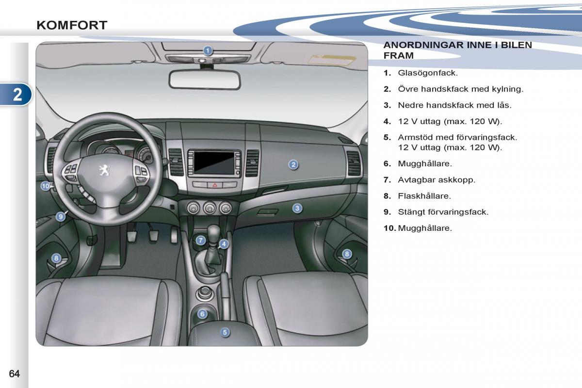 Peugeot 4007 instruktionsbok / page 66