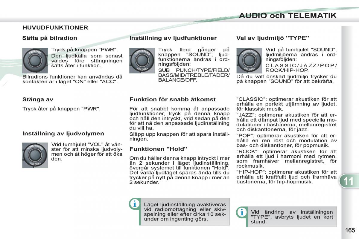 Peugeot 4007 instruktionsbok / page 167