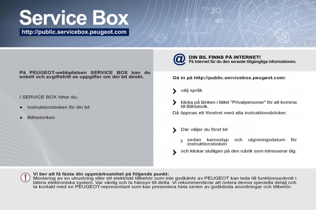 Peugeot 4007 instruktionsbok / page 2
