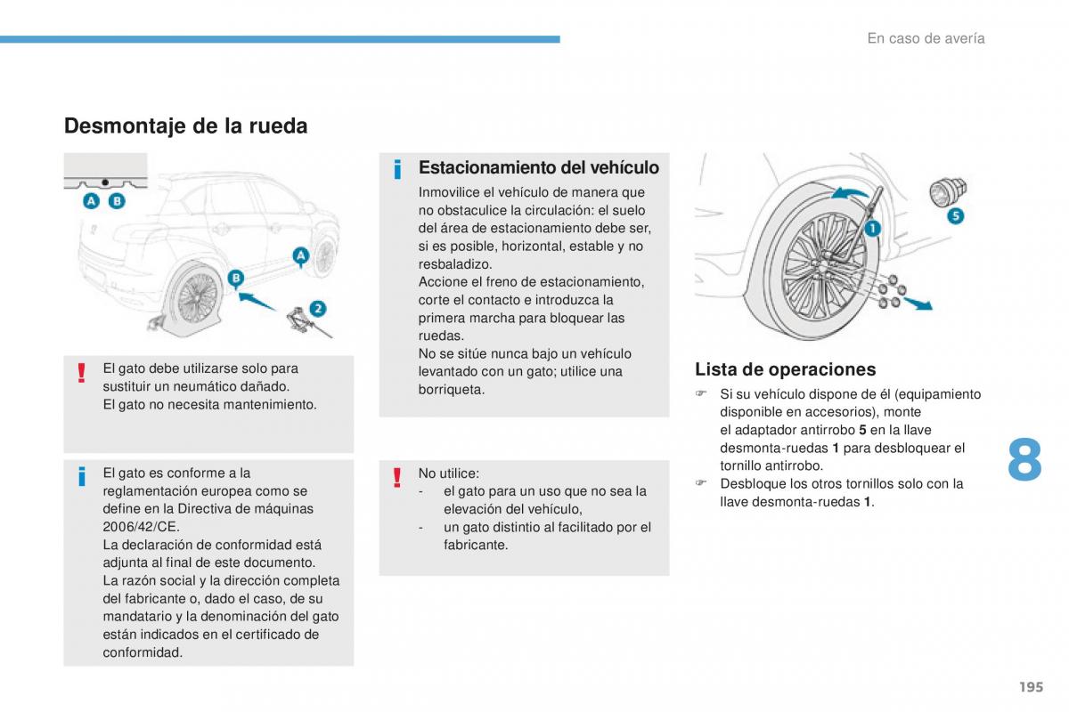 Peugeot 4008 manual del propietario / page 197